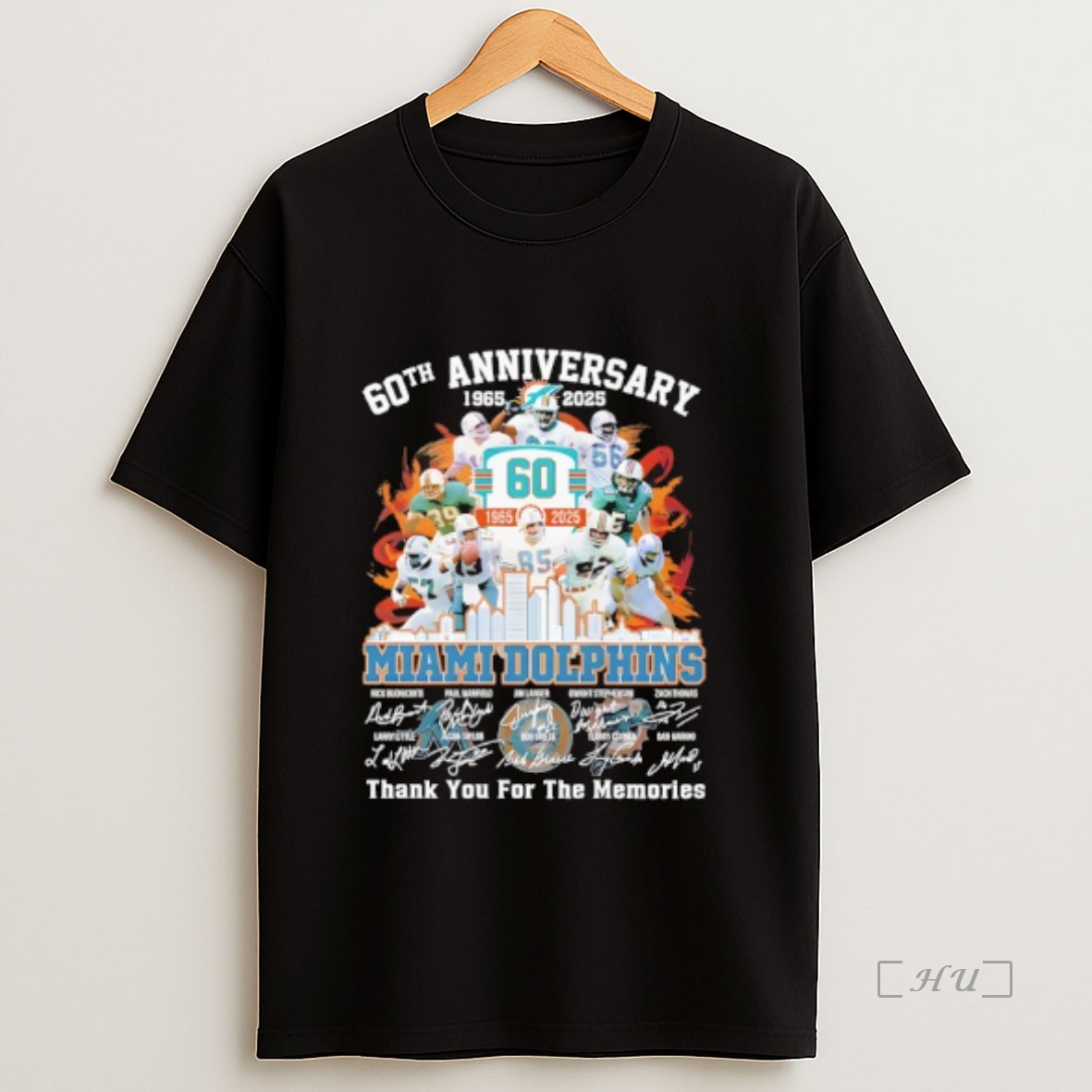 Officials Miami Dolphins Thank You For The Memories 60th Anniversary 1965 2025 Premium Shirt Sweatshirt Tee