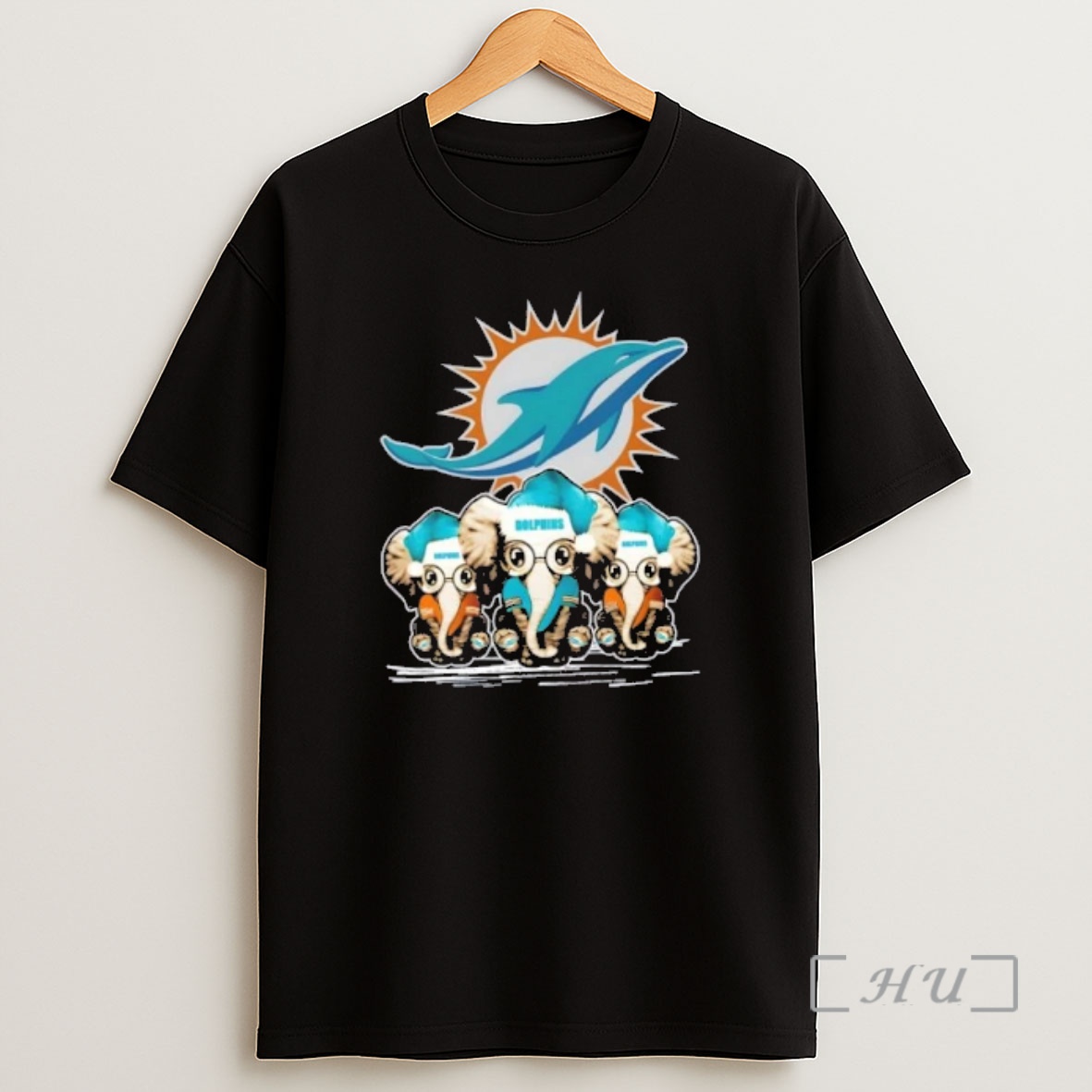 Officials Miami Dolphins X Elephants Santa Hat Merry Christmas Premium Shirt Sweatshirt Tee