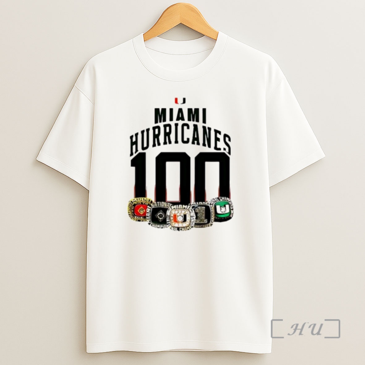 Officials Miami Hurricanes 100 Ring Ornaments Premium Shirt Sweatshirt Tee