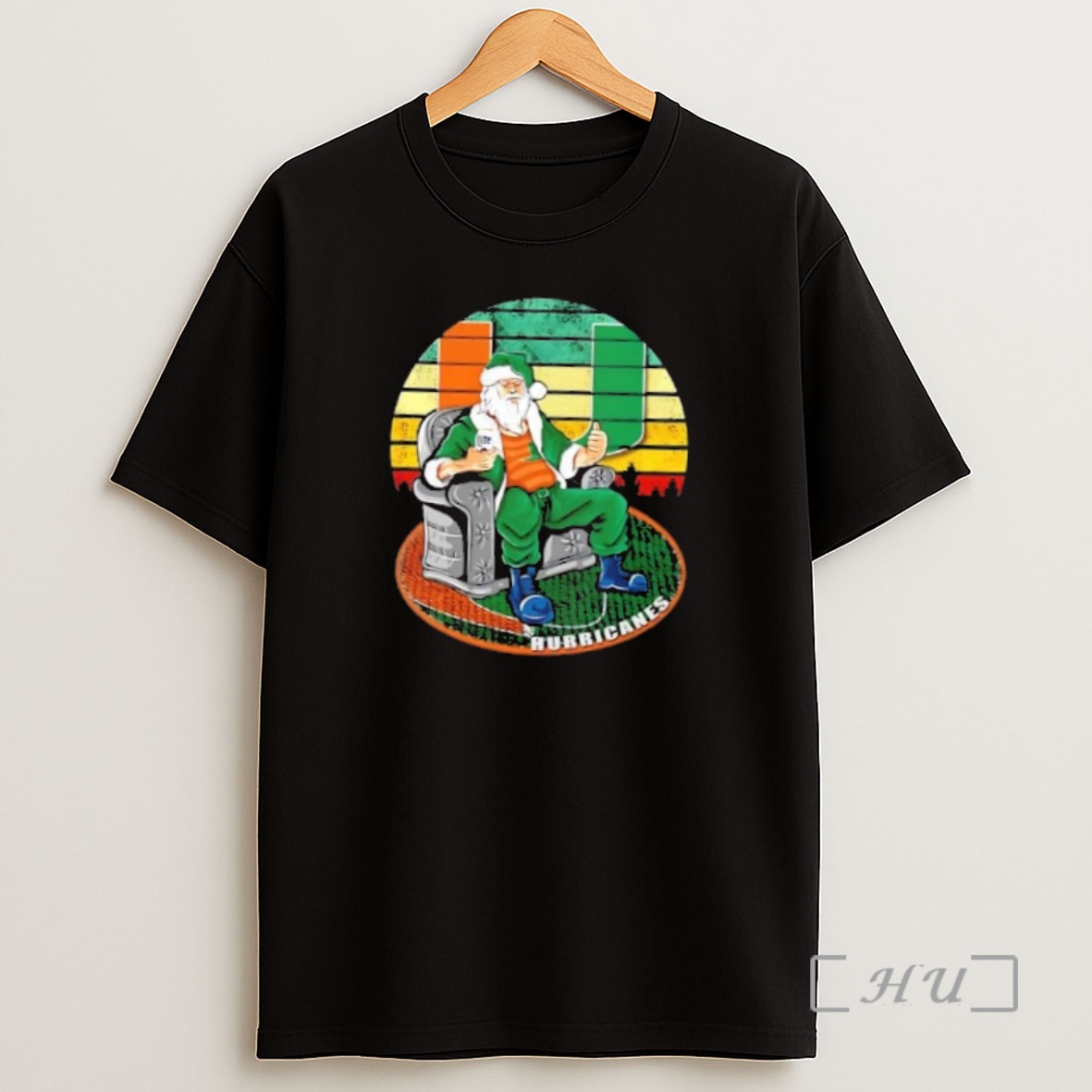Officials Miami Hurricanes X Santa Claus Christmas Vintage Premium Shirt Sweatshirt Tee