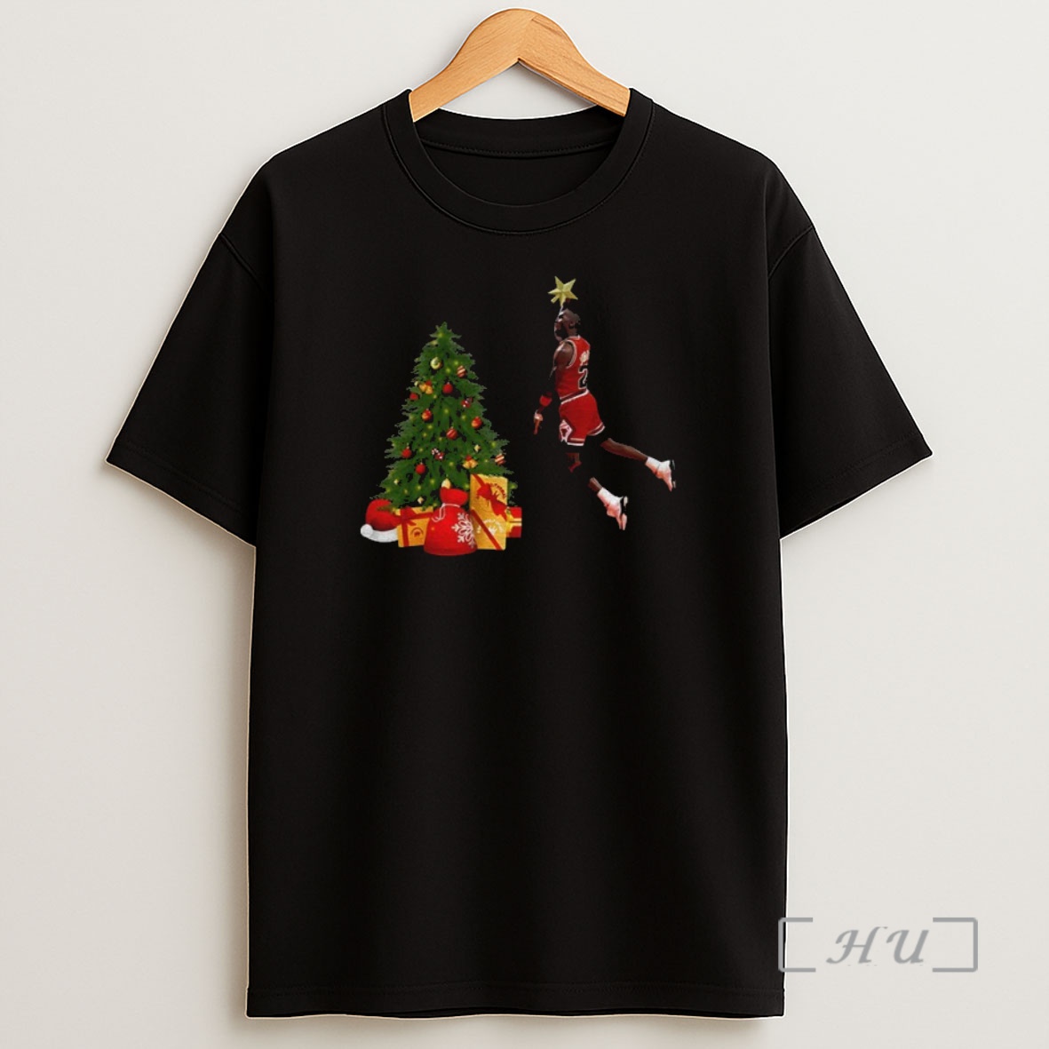 Officials Michael Jordan Putting The Star On The Tree Basketball Christmas Premium Shirt Sweatshirt Tee