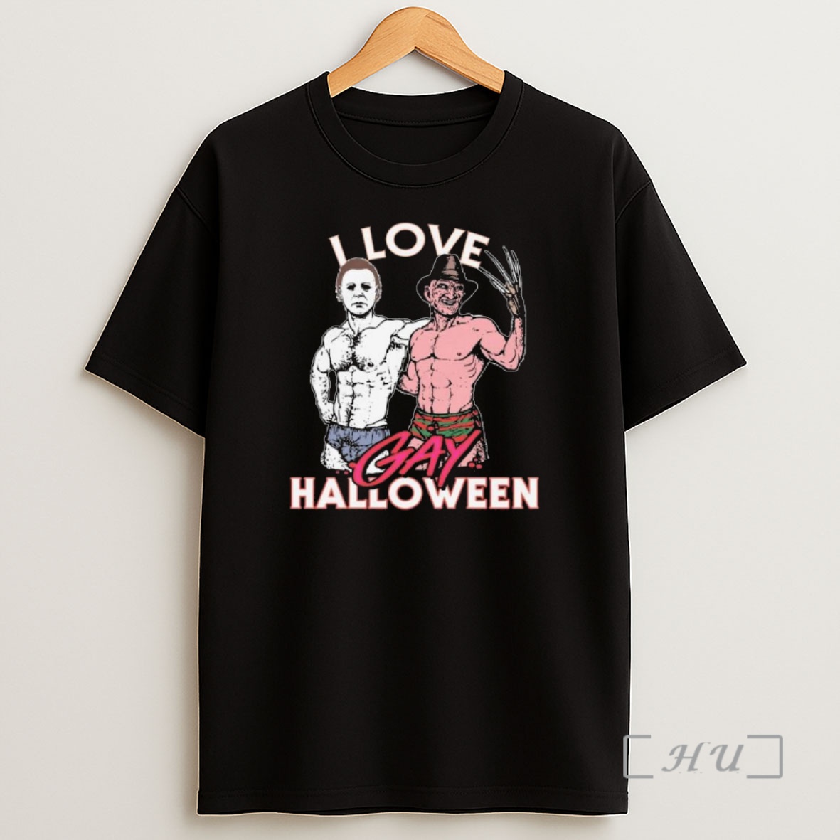 Officials Michael Myers And Freddy Krueger I Love Gay Halloween Premium Shirt Sweatshirt Tee