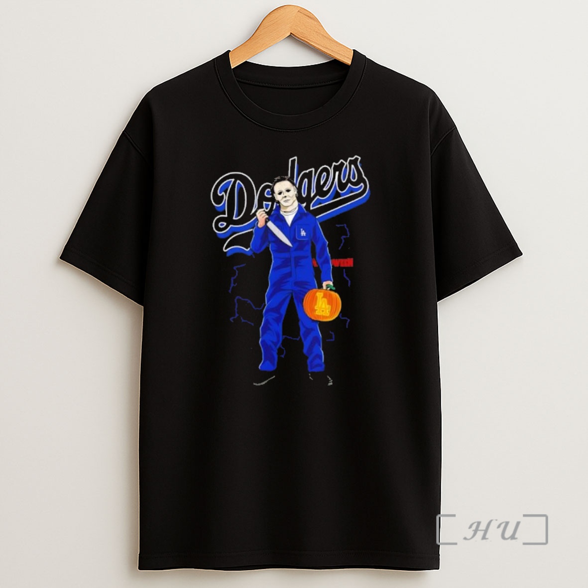 Officials Michael Myers Dodgers Baseball Halloween Black Premium Shirt Sweatshirt Tee