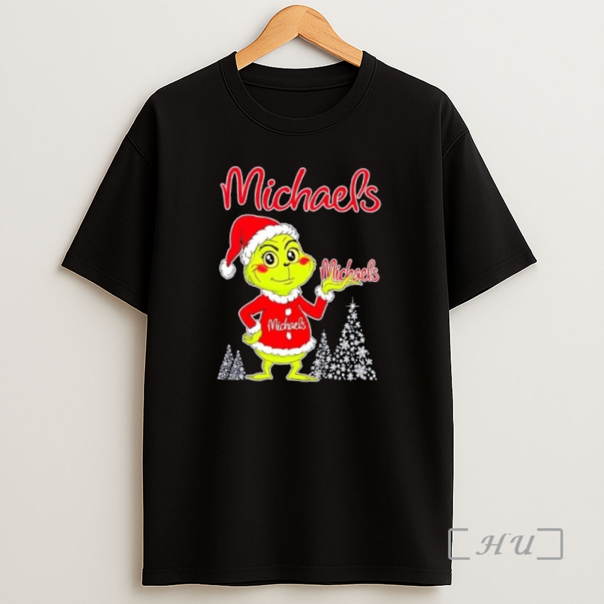 Officials Michaels And Grinchmas Christmas Tree Premium Shirt Sweatshirt Tee