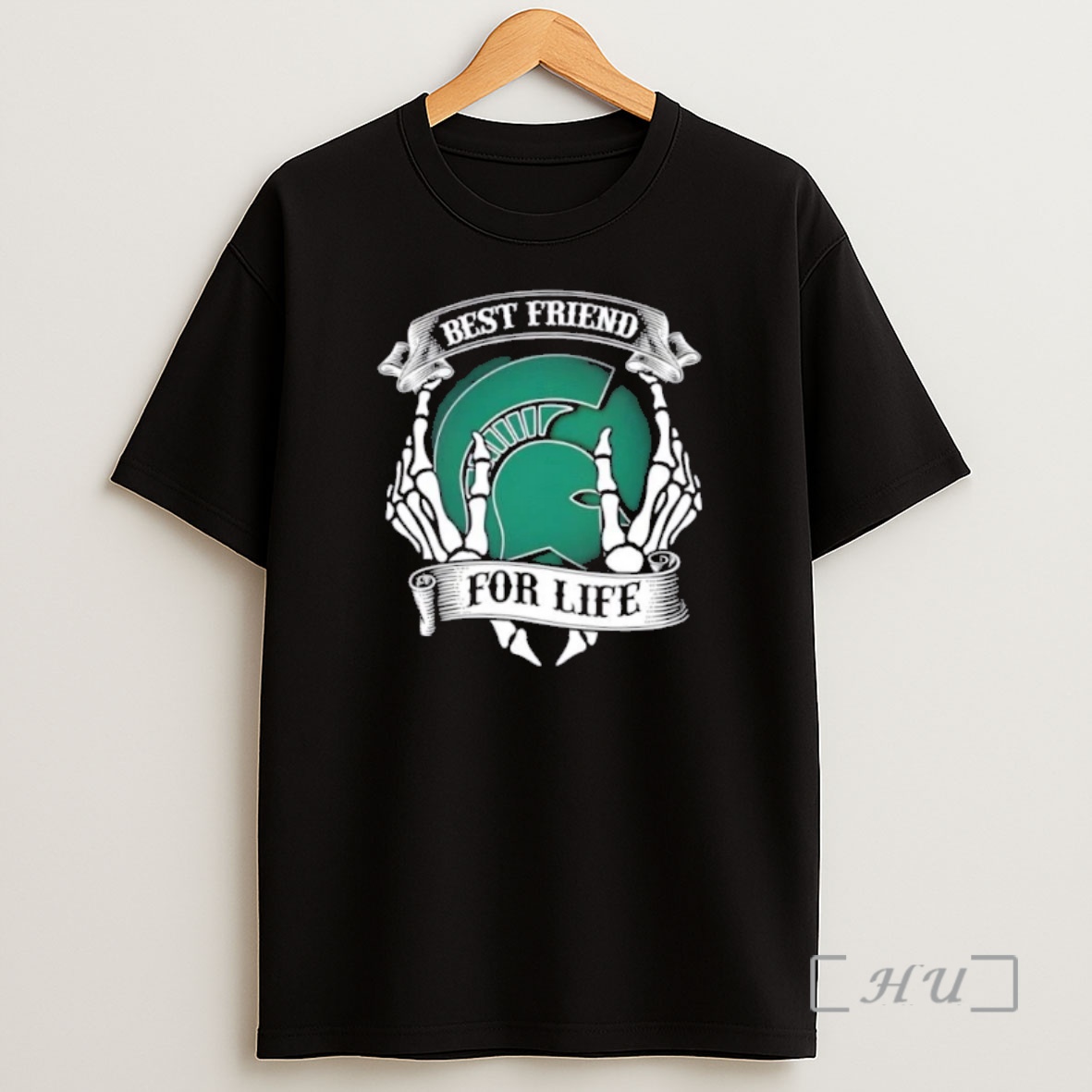 Officials Michigan State Spartans Best Friend For Life Hands Bones Premium Shirt Sweatshirt Tee