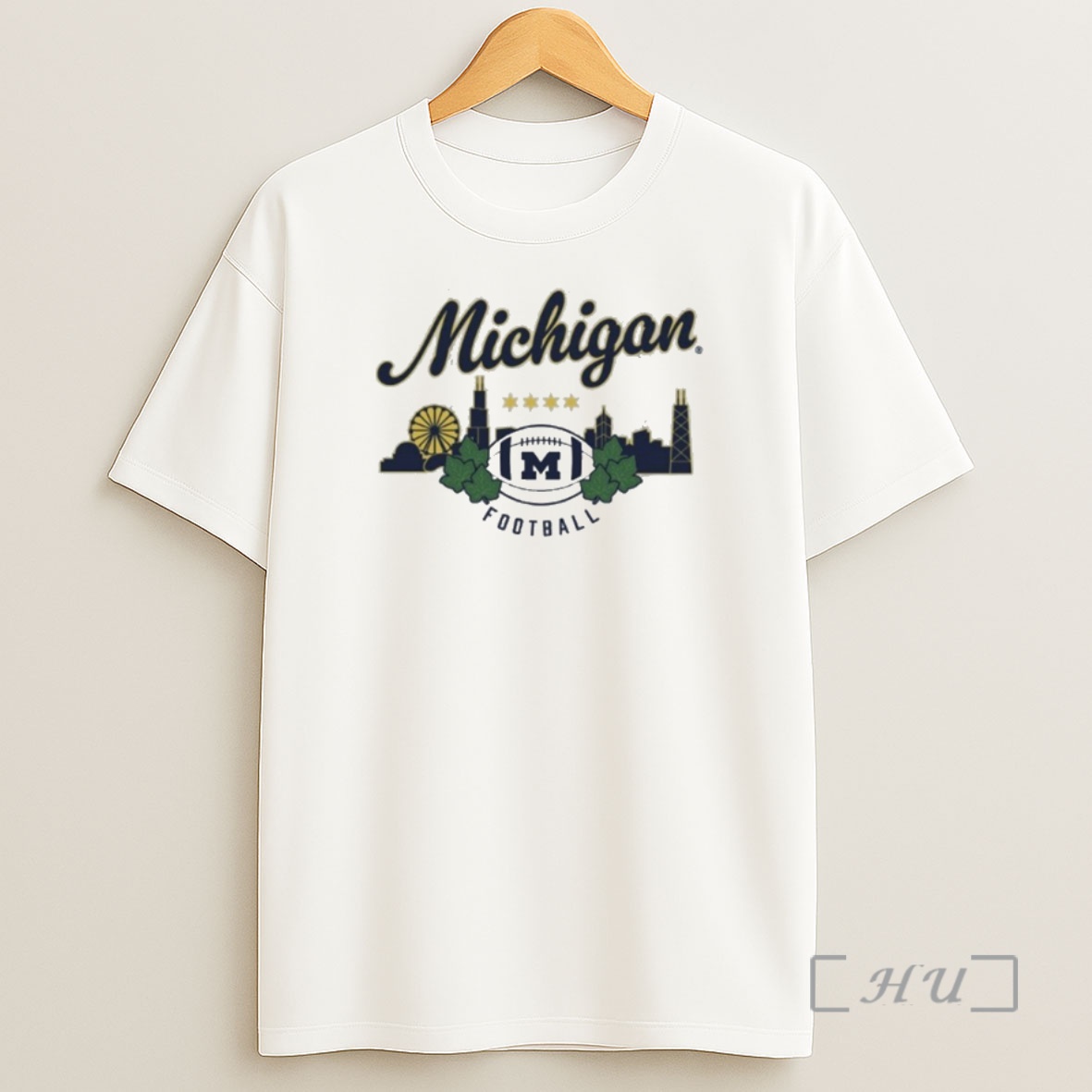 Officials Michigan Wolverines Football Chicago Skyline Premium Shirt Sweatshirt Tee