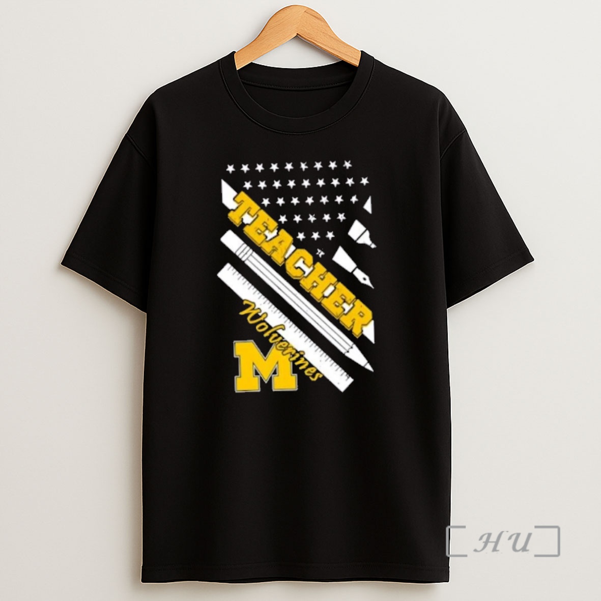 Officials Michigan Wolverines X Teacher American Flag Premium Shirt Sweatshirt Tee