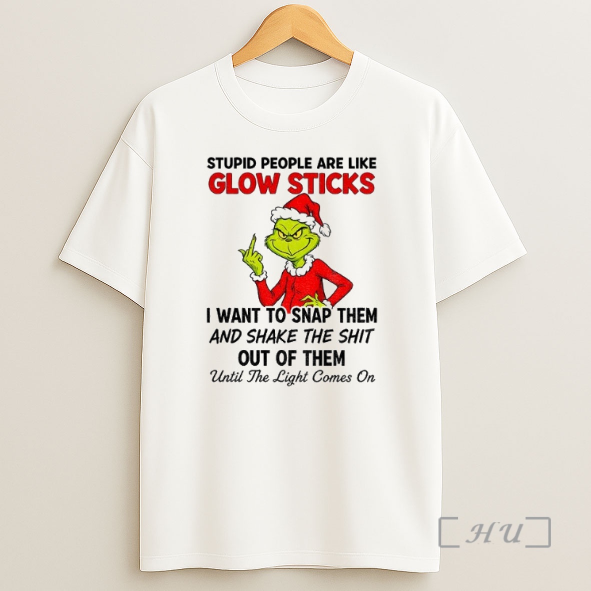 Officials Mickey Santa Claus Middle Finger Stupid People Are Like Glow Sticks I Want To Snap Them And Shake The Shit Christmas Premium Shirt Sweatshirt Tee