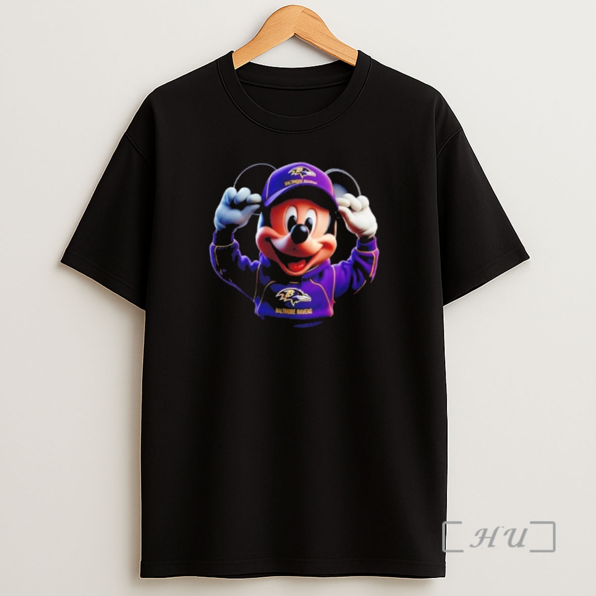 Officials Mickey Wearing Baltimore Ravens And Smile With Fans Premium Shirt Sweatshirt Tee