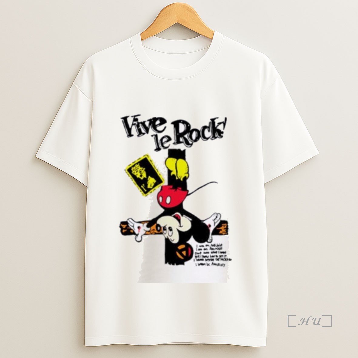 Officials Mickey Mouse Vive Le Rock Crucified Premium Shirt Sweatshirt Tee