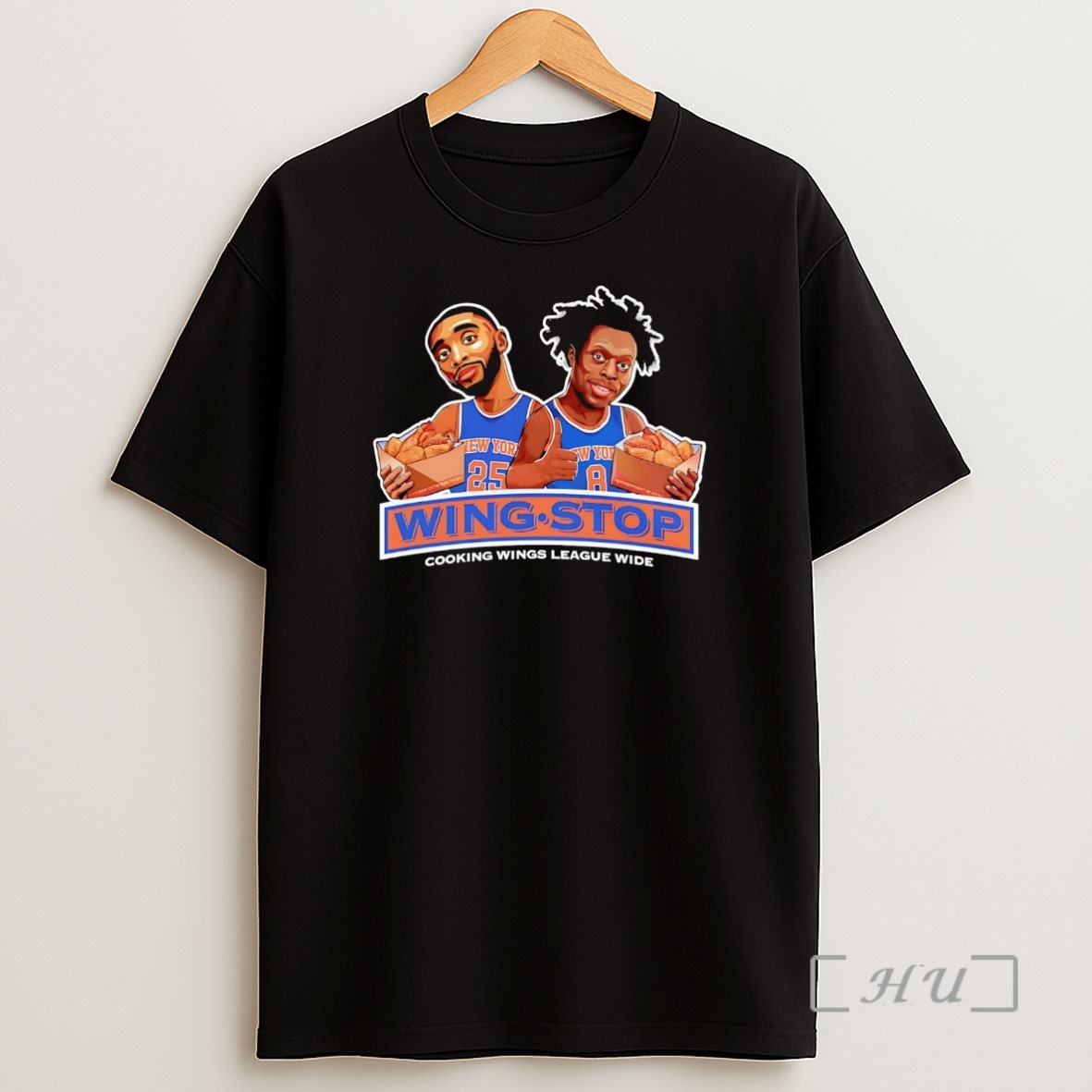 Officials Mikal Bridges Og Anunoby Wingstop Cooking Wings League Wide Premium Shirt Sweatshirt Tee