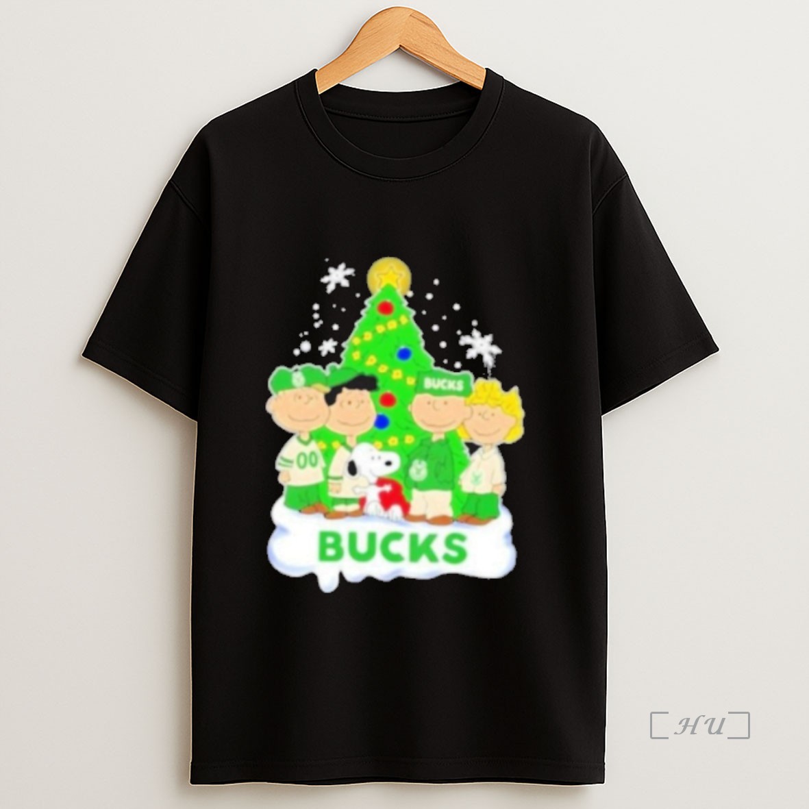 Officials Milwaukee Bucks X Peanuts Snoopy And Friends Christmas Tree Premium Premium Shirt Sweatshirt Tee