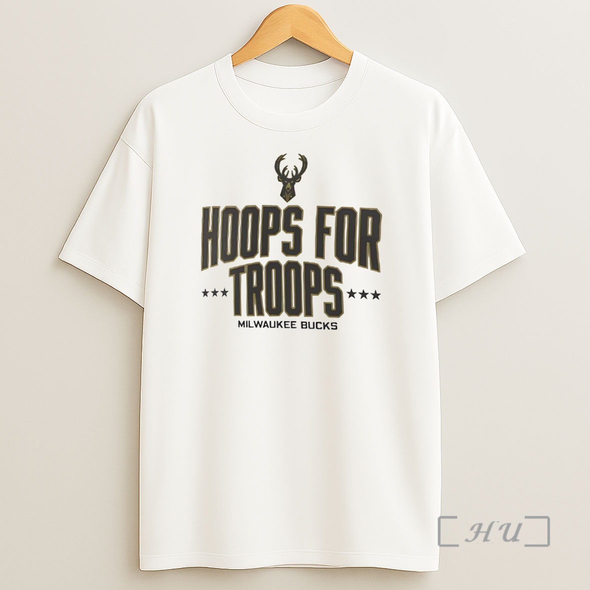Officials Milwaukee Bucks Hoops For Troops Premium Shirt Sweatshirt Tee