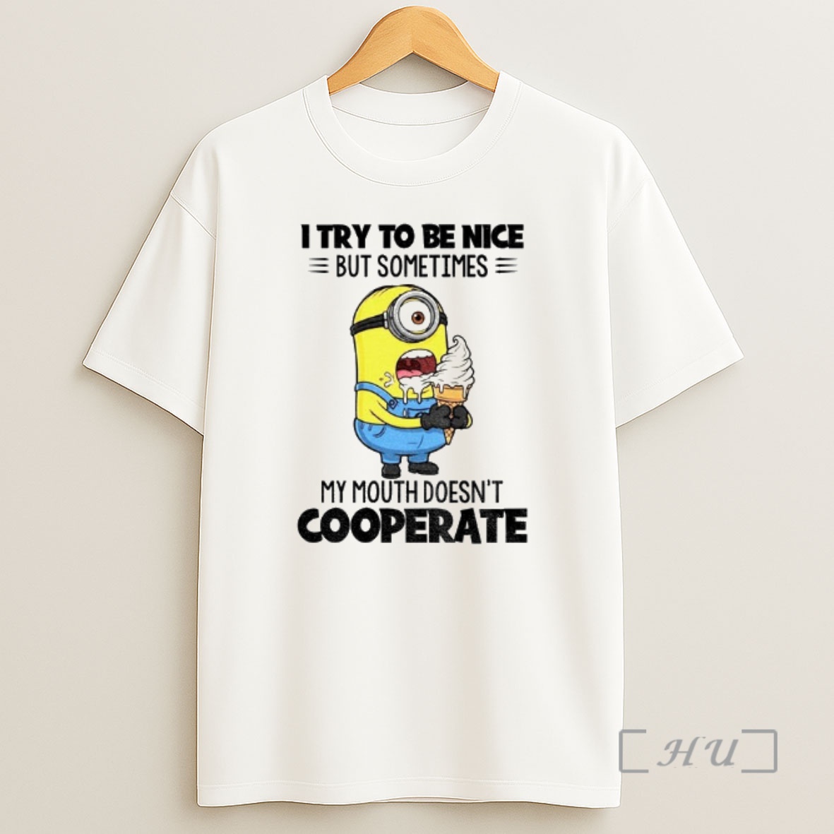 Officials Minion I Try To Be Nice But Sometimes My Mouth Doesnt Cooperate Christmas Premium Shirt Sweatshirt Tee