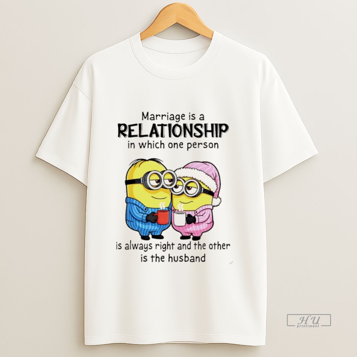 Officials Minion Marriage Is A Relationship In Which One Person Is Always Right And The Other Is The Husband Christmas Sweatshirt Tee
