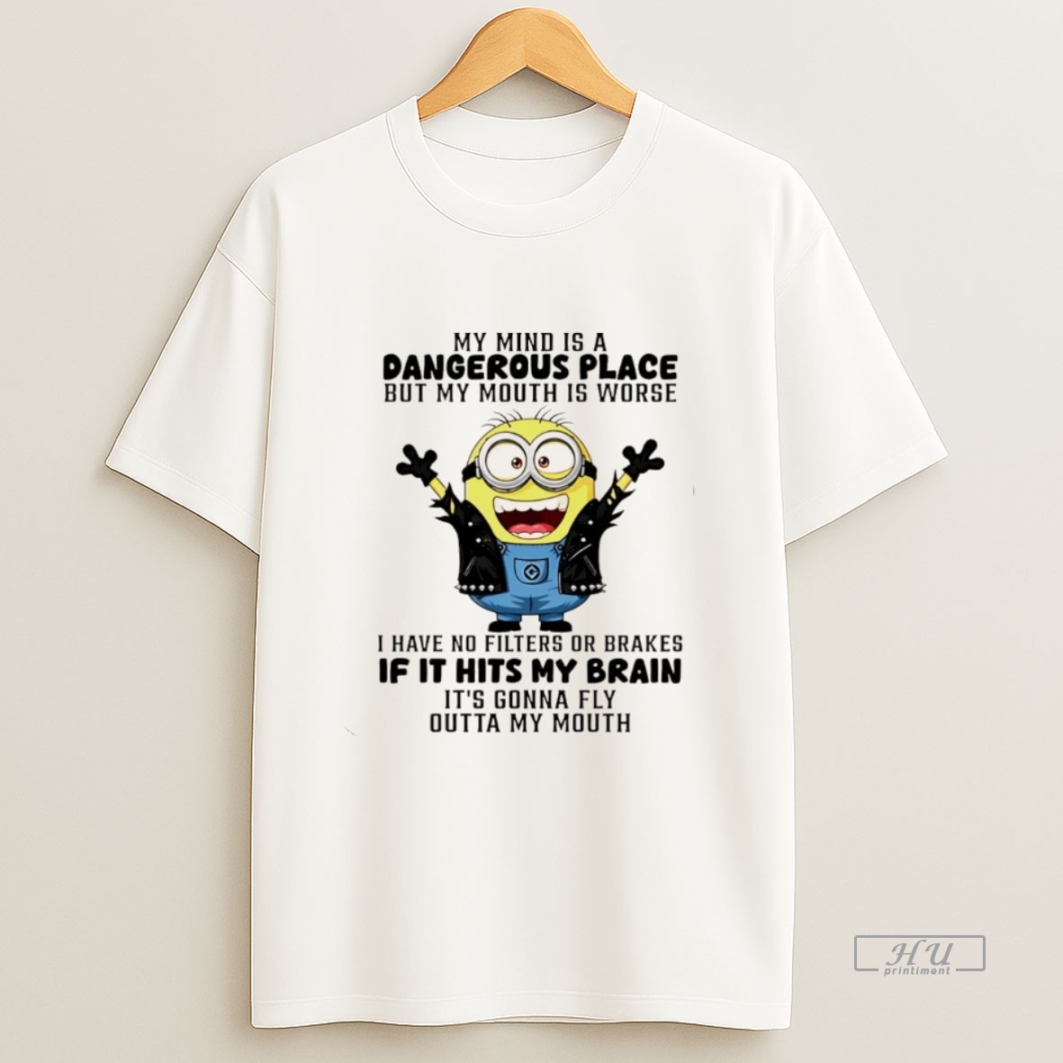 Officials Minion My Mind Is A Dangerous Place But My Mouth Is Worse Christmas Sweatshirt Tee