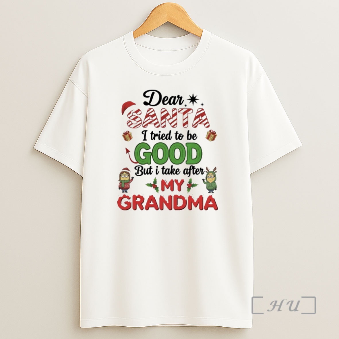 Officials Minions Christmas Dear Santa I Tried To Be Good But I Take After My Grandma Premium Shirt Sweatshirt Tee