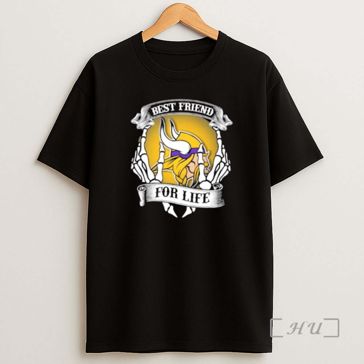Officials Minnesota Vikings Football Best Friend For Life Hands Bones Premium Shirt Sweatshirt Tee