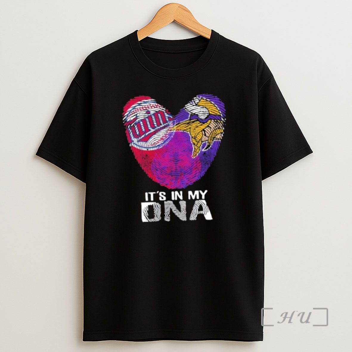 Officials Minnesota Sports Twins X Vikings Its In My Dna Fingerprint Heart Premium Shirt Sweatshirt Tee