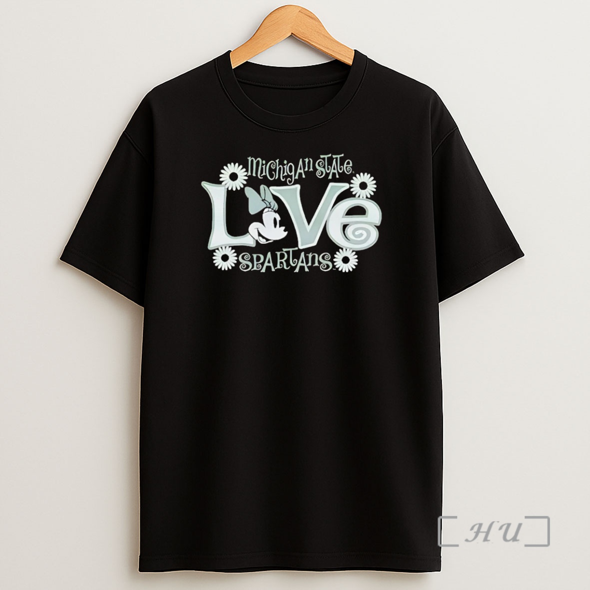 Officials Minnie Mouse Michigan State Spartans Floral Love Premium Shirt Sweatshirt Tee