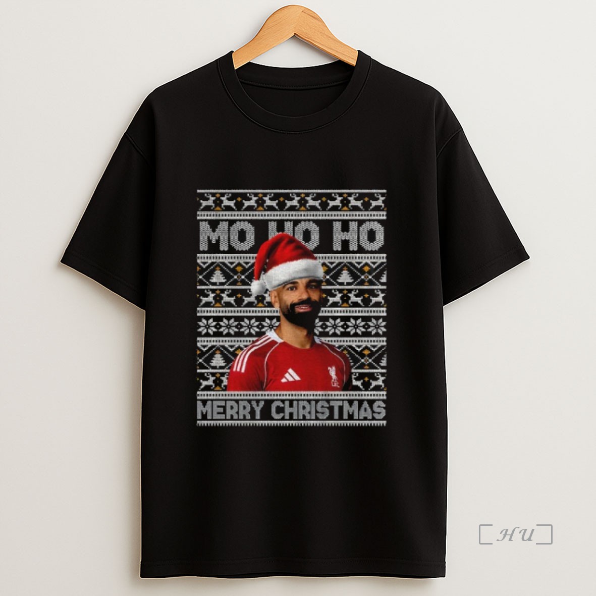 Officials Mohamed Salah Liverpool Fc Santa Hat Mo Ho Ho Merry Christmas Premium Shirt Sweatshirt Tee