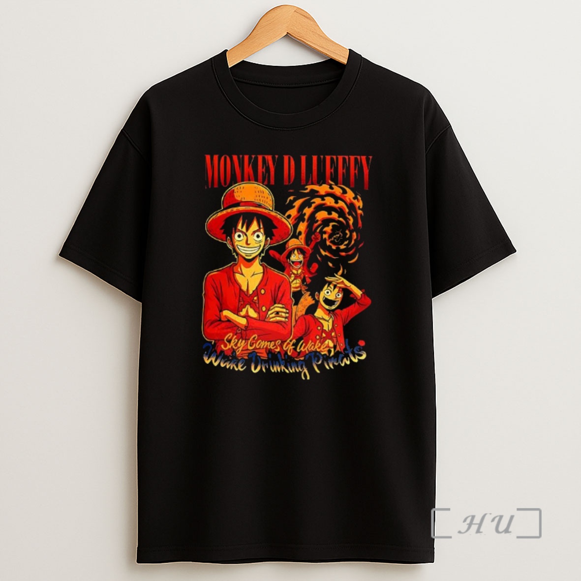 Officials Monkey D Luffy Sky Comes Of Wake Wine Drinking Pirates Premium Shirt Sweatshirt Tee