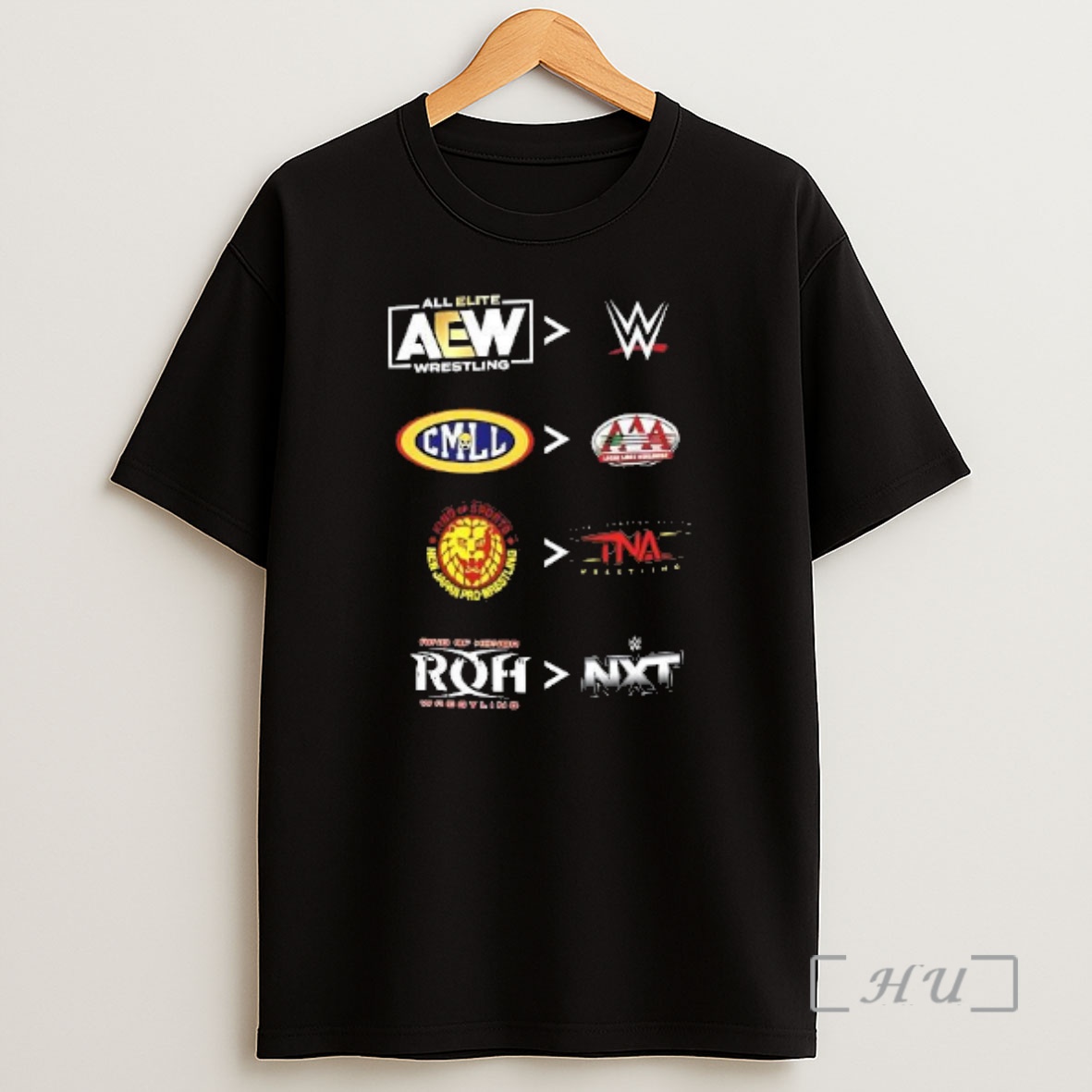 Officials More Comparative Aew Wwe Cmll Aaa Njpw Tna Roh And Nxt 2025 Premium Shirt Sweatshirt Tee