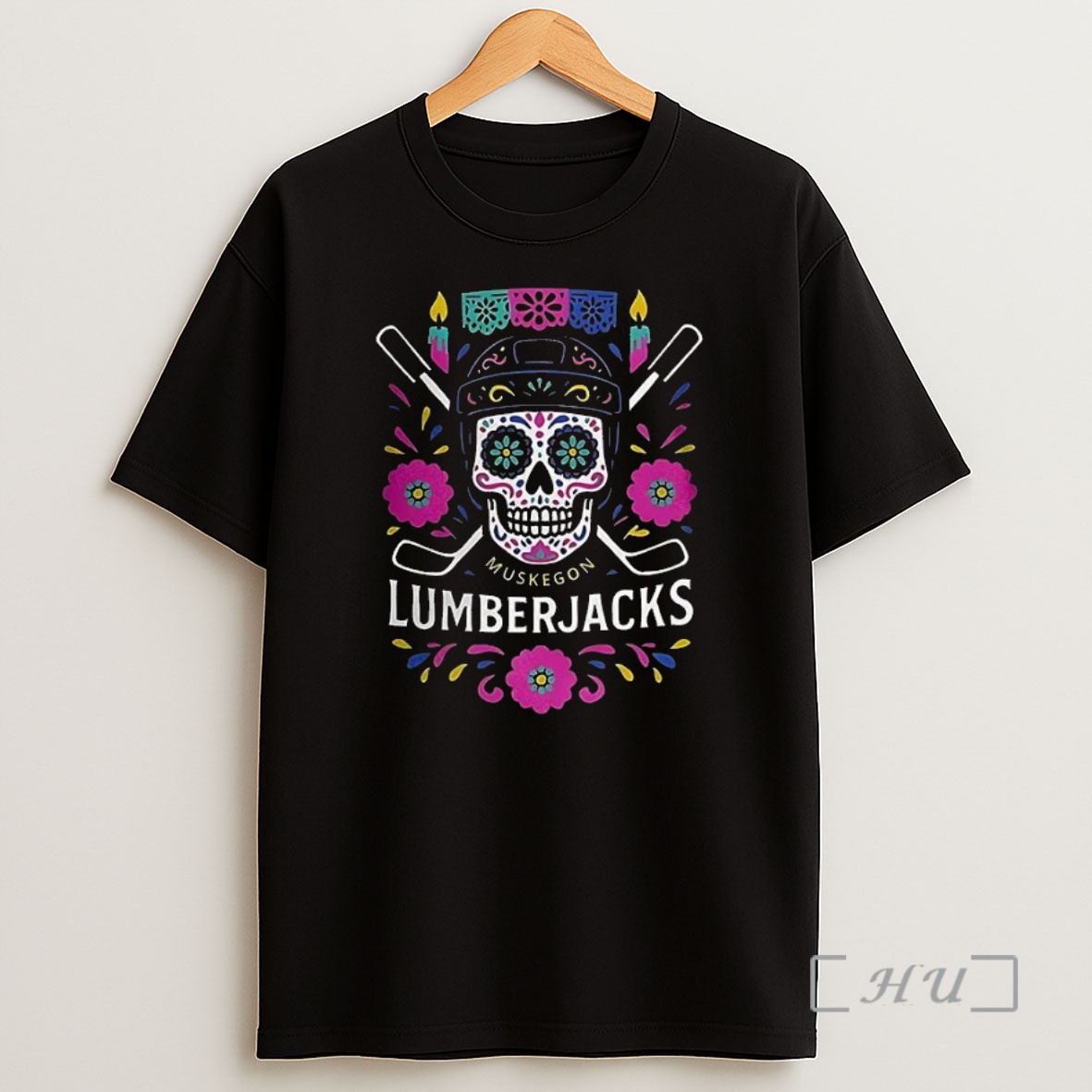Officials Muskegon Lumberjacks Dia De Los Muertos Premium Shirt Sweatshirt Tee