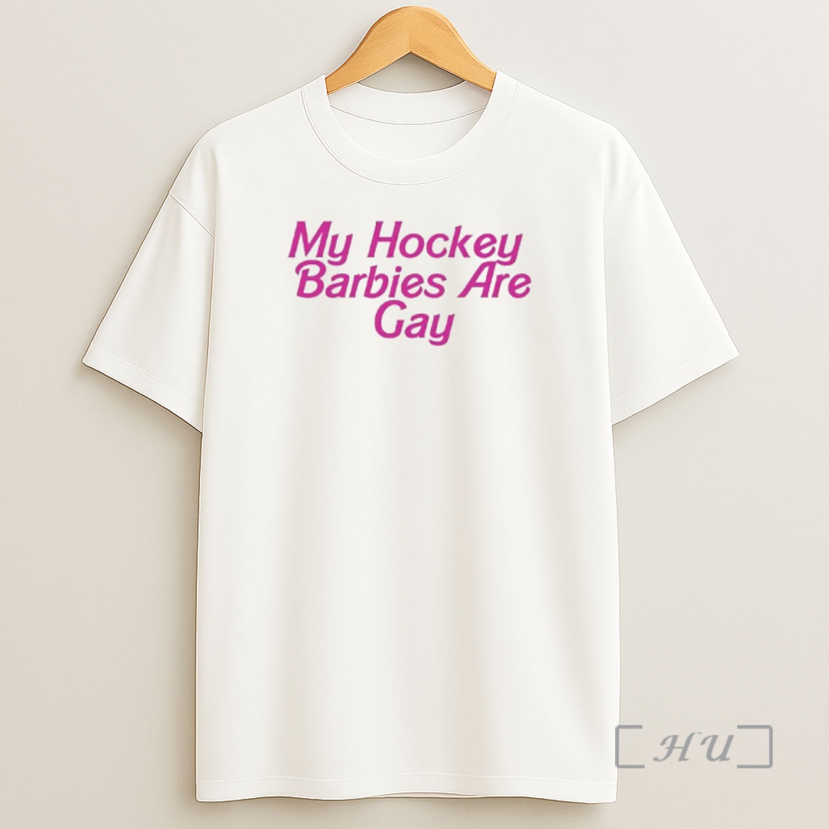 Officials My Hockey Barbies Are Gay Pink Text Premium Shirt Sweatshirt Tee