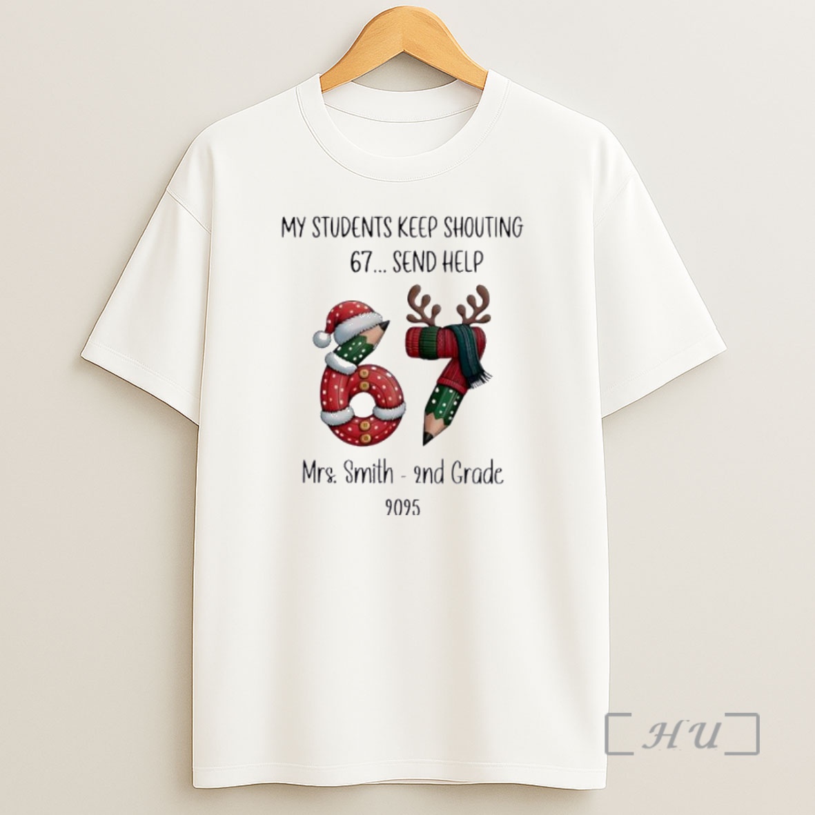 Officials My Students Keep Shouting 67 Send Help Ornaments White Premium Shirt Sweatshirt Tee