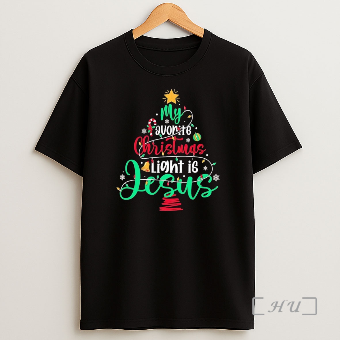 Officials My Favorite Christmas Light Is Jesus Premium Shirt Sweatshirt Tee