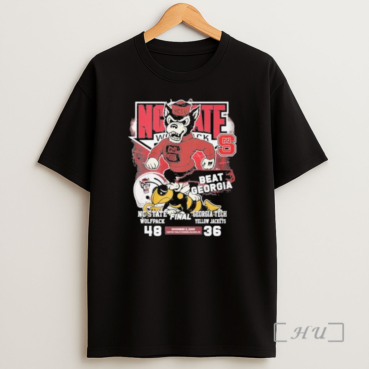 Officials Nc State Wolfpack Mascot Beat Georgia Tech 48 36 Finals 2025 Premium Shirt Sweatshirt Tee