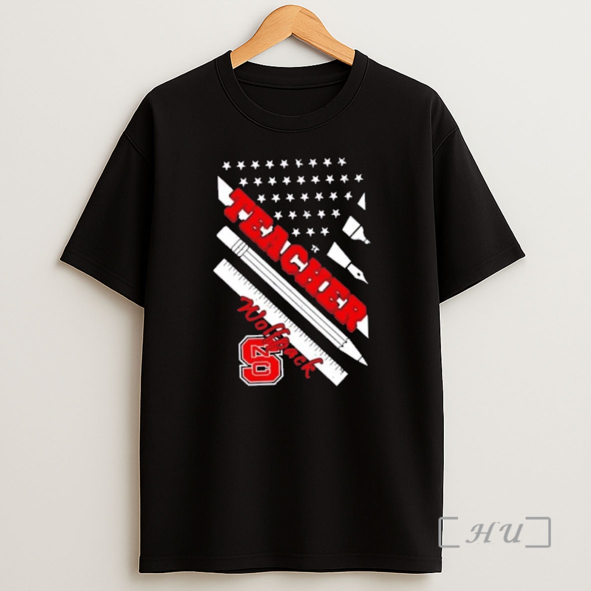 Officials Nc State Wolfpack X Teacher American Flag Premium Shirt Sweatshirt Tee