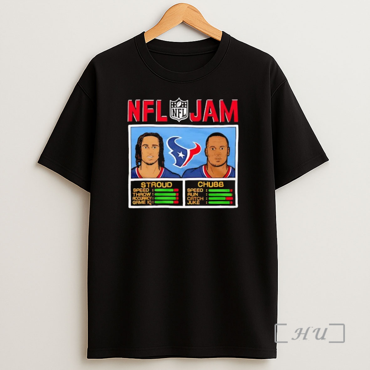 Officials Nfl Jam Texans Stroud And Chubb Houston Texans Premium Shirt Sweatshirt Tee