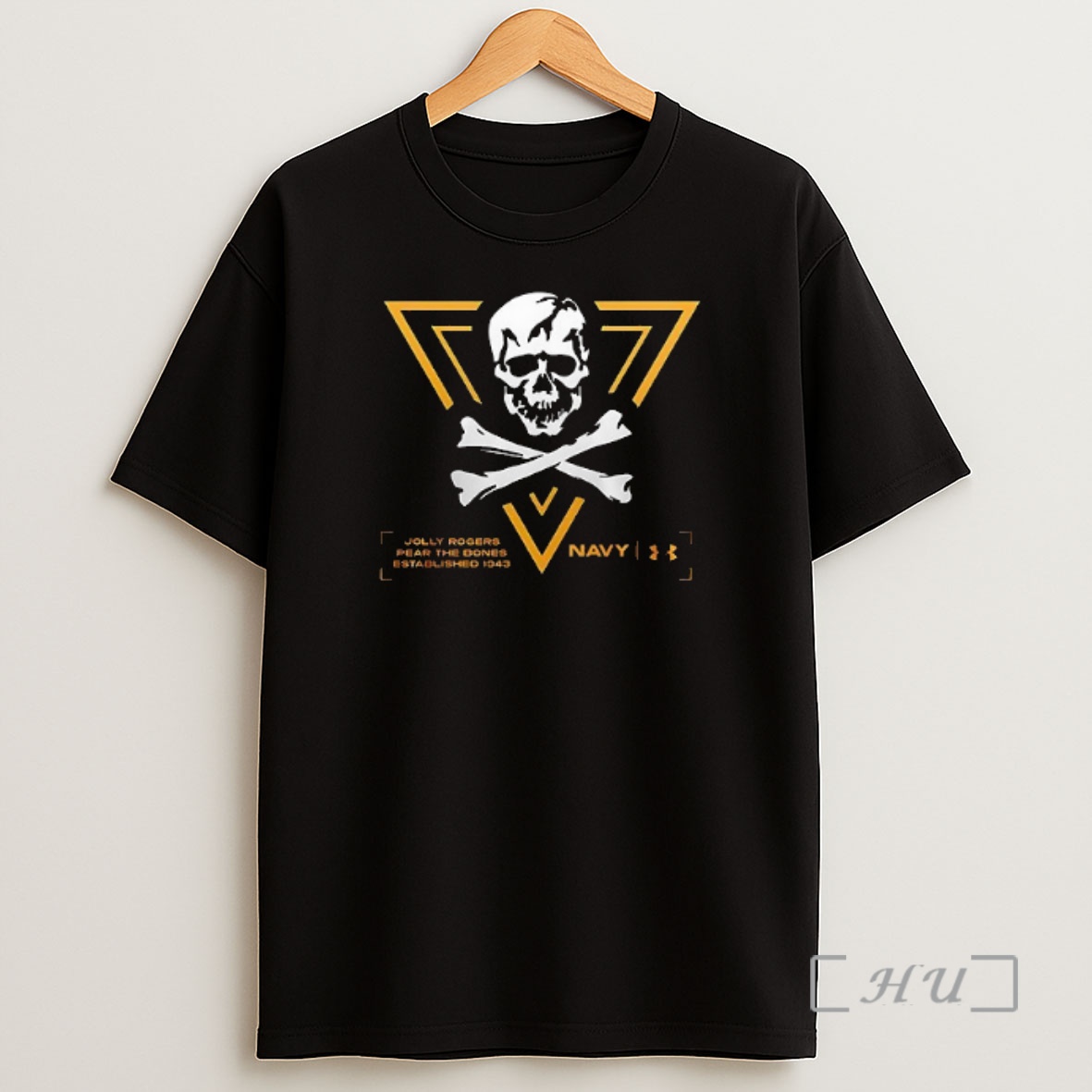 Officials Navy Midshipmen Jolly Rogers Fear The Bones Est 1943 Skull Logo Premium Shirt Sweatshirt Tee