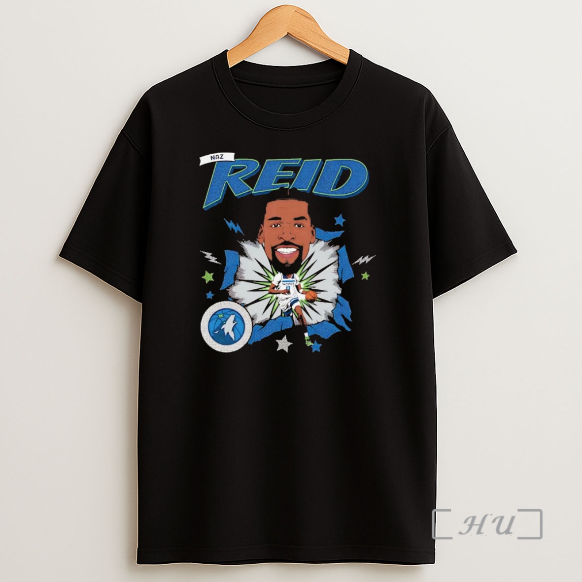 Officials Naz Reid Big Head Caricature Minnesota Timberwolves Premium Shirt Sweatshirt Tee