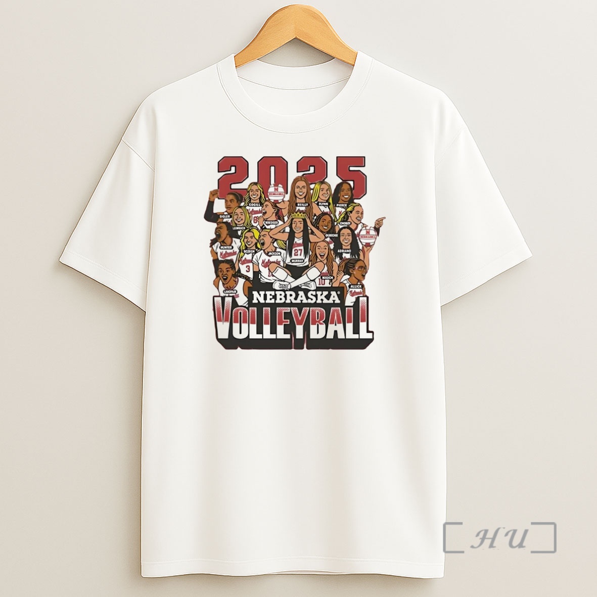 Officials Nebraska Cornhuskers Volleyball 2025 Caricature Premium Shirt Sweatshirt Tee