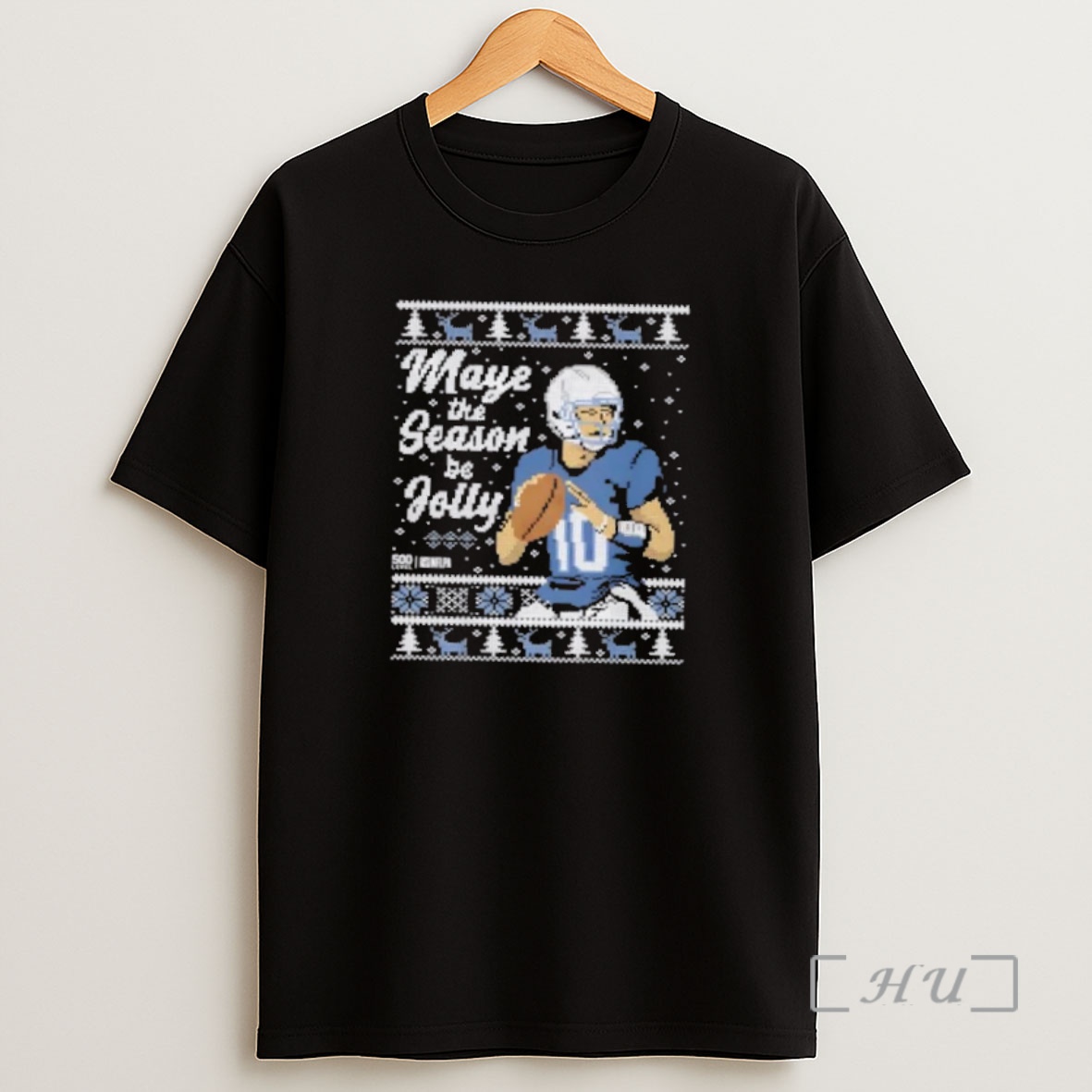 Officials New England Patriots Drake Maye The Season Be Jolly Ugly Christmas Premium Shirt Sweatshirt Tee