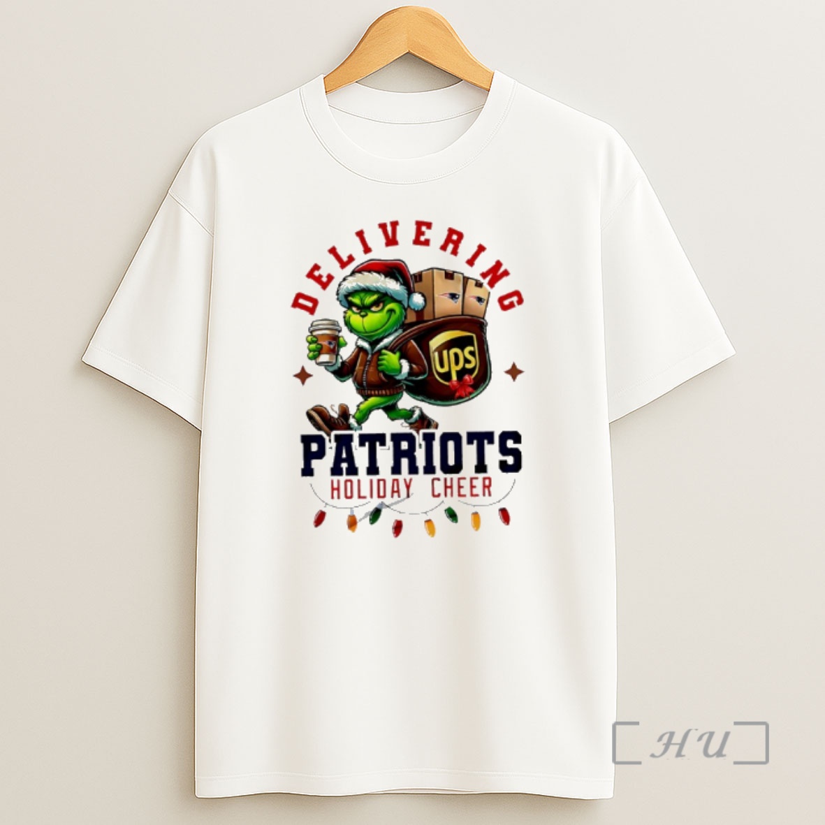 Officials New England Patriots Grinch Delivering Ups Holiday Cheer Christmas Premium Shirt Sweatshirt Tee