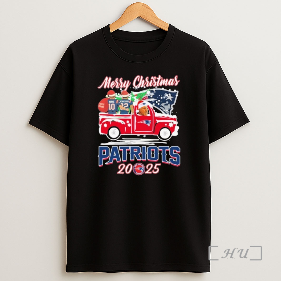 Officials New England Patriots On Car Christmas 2025 Premium Shirt Sweatshirt Tee