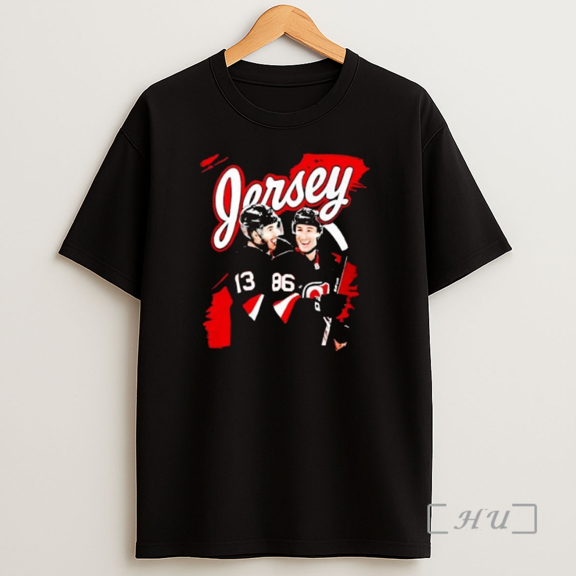 Officials New Jersey Devils Nico Hischier And Jack Hughes Premium Shirt Sweatshirt Tee