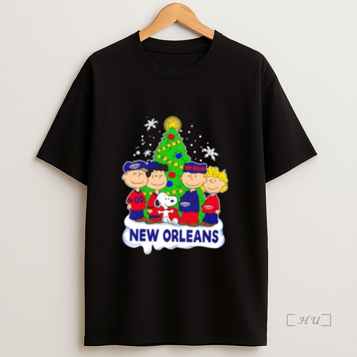 Officials New Orleans Pelicans X Peanuts Snoopy And Friends Christmas Tree Premium Shirt Sweatshirt Tee