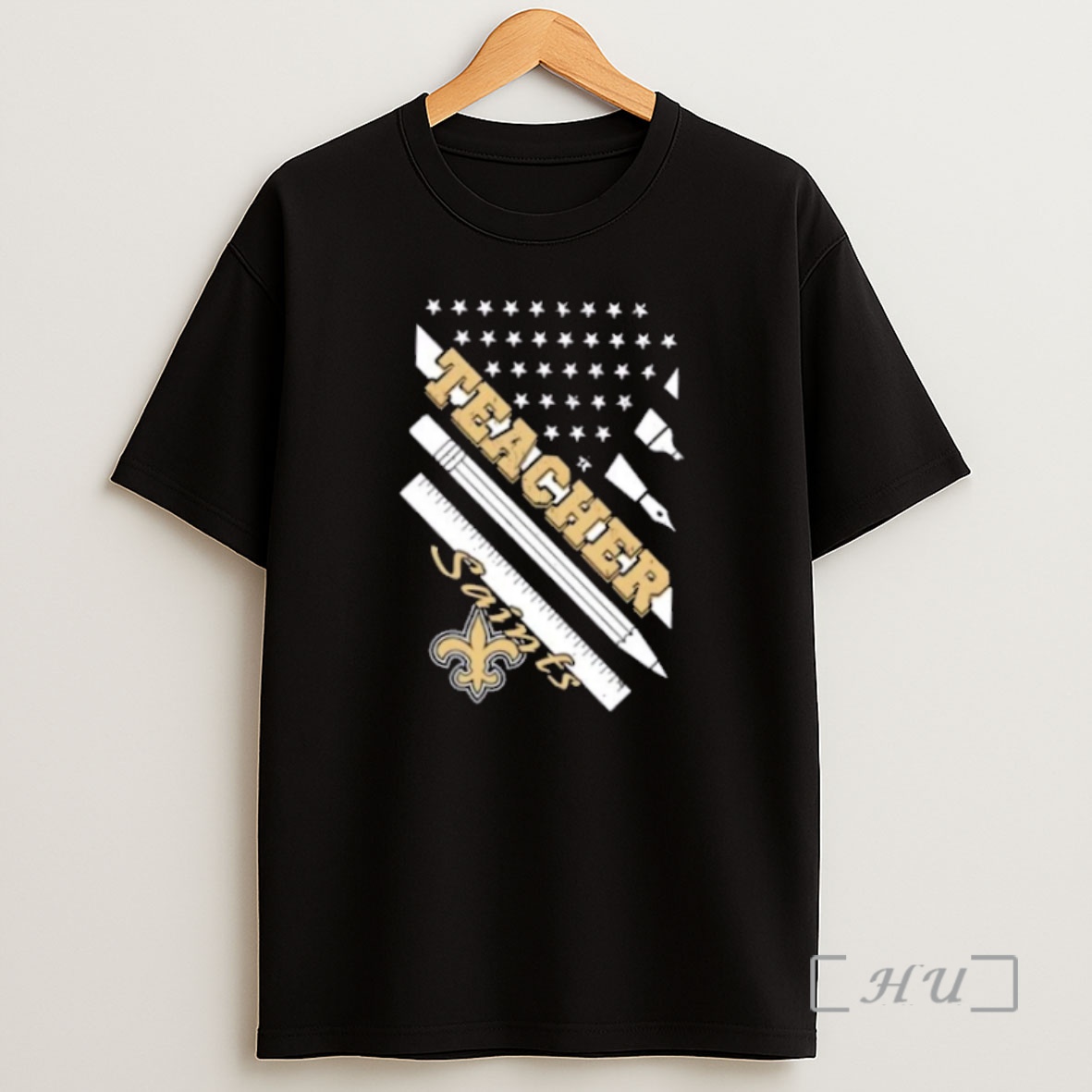 Officials New Orleans Saints Football X Teacher American Flag Premium Shirt Sweatshirt Tee