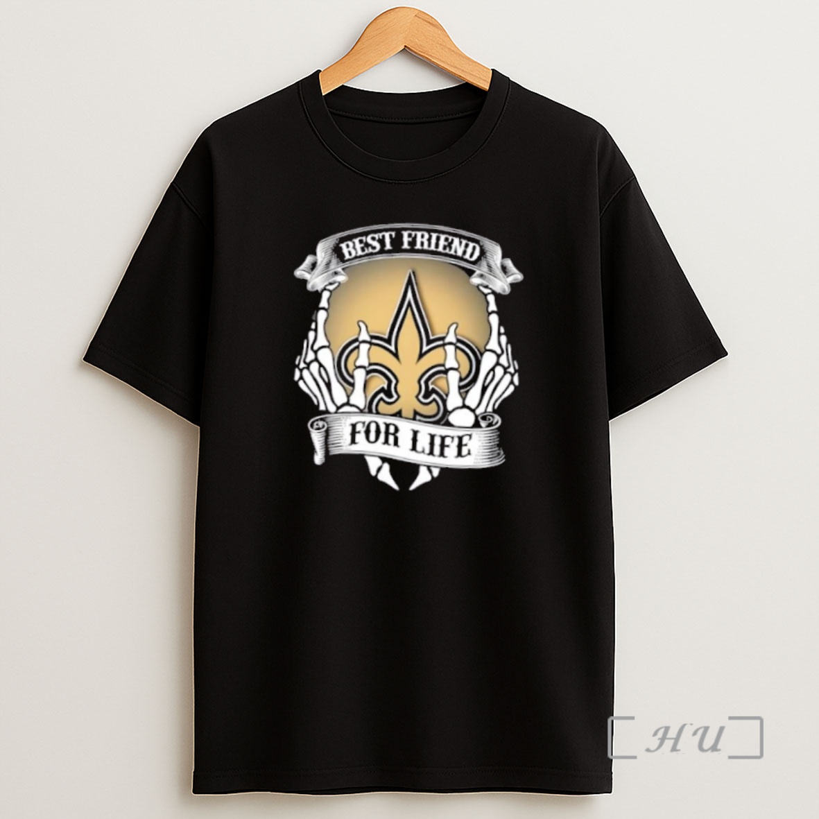 Officials New Orleans Saints Football Best Friend For Life Hands Bones Premium Shirt Sweatshirt Tee