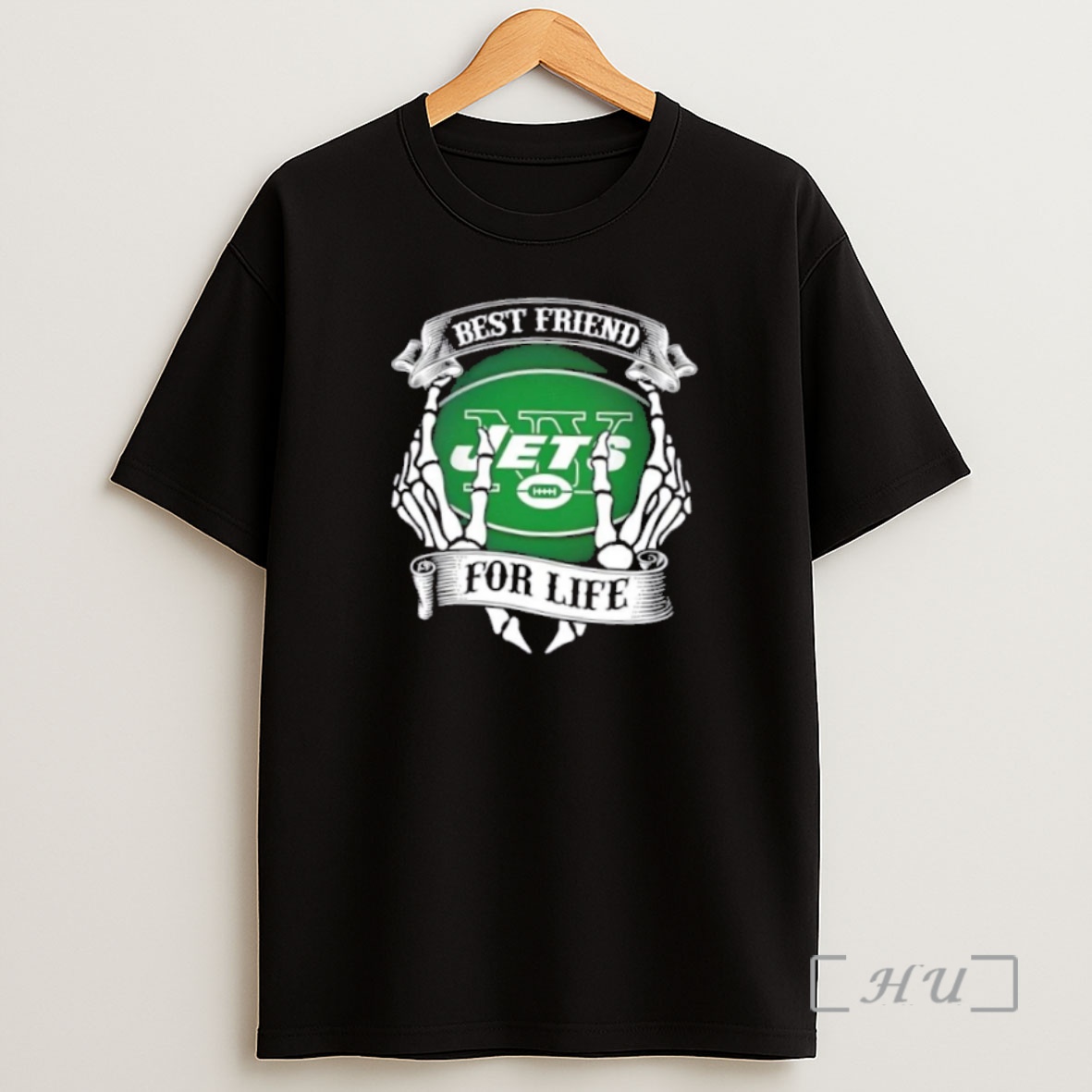 Officials New York Jets Football Best Friend For Life Hands Bones Premium Shirt Sweatshirt Tee