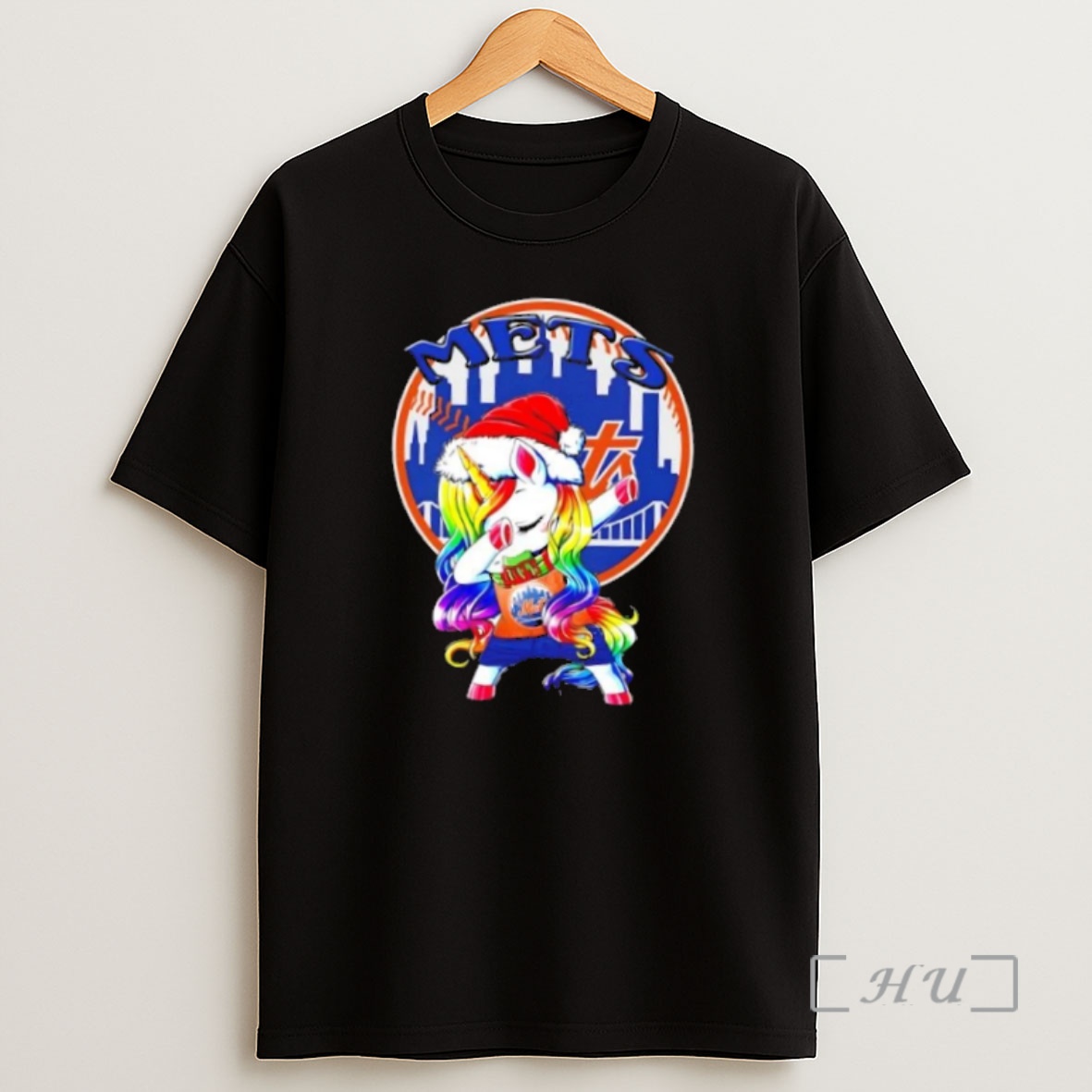 Officials New York Mets X Unicorn Santa Hat Dabbing Merry Christmas Premium Shirt Sweatshirt Tee