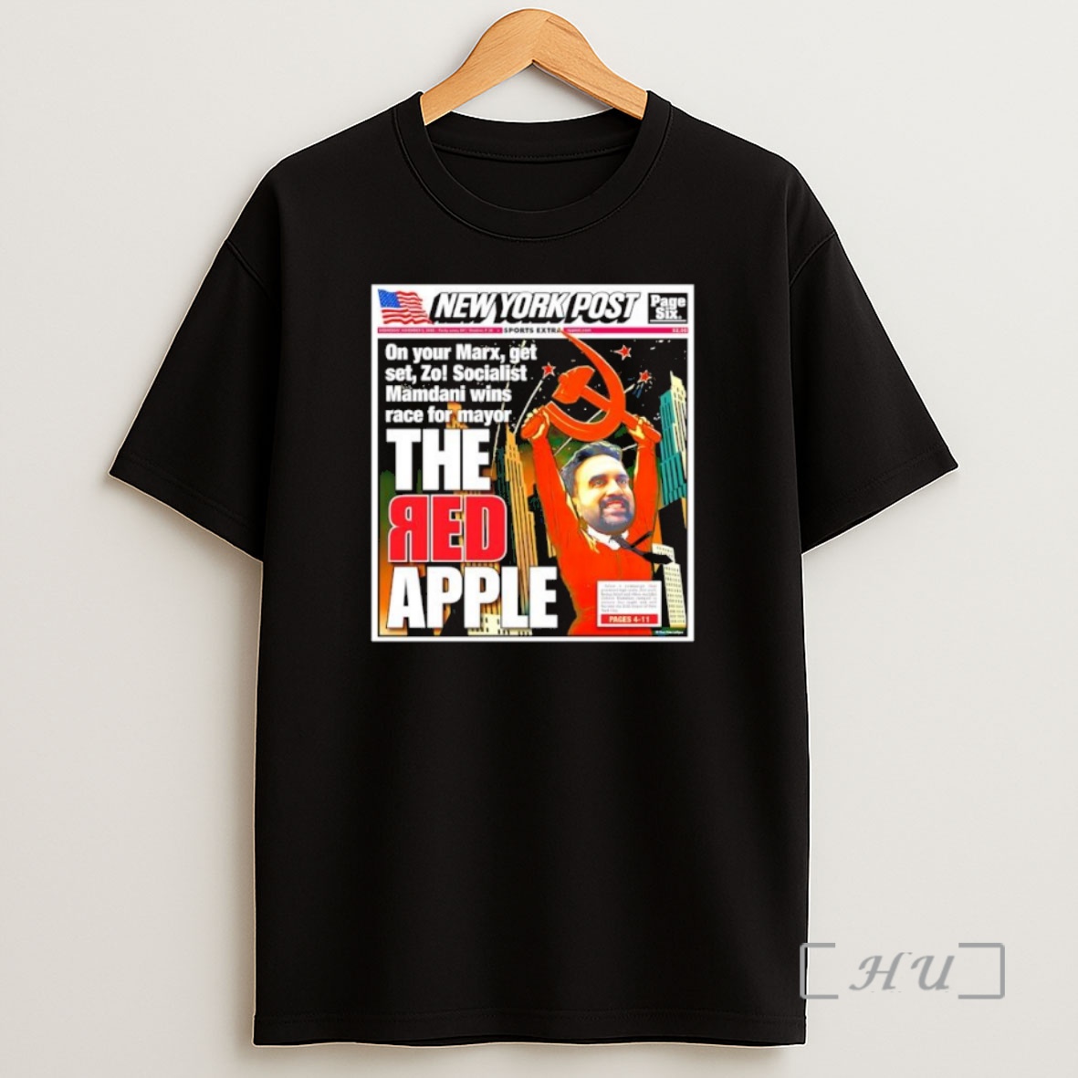 Officials New York Post Zohran Mamdani The Red Apple Premium Shirt Sweatshirt Tee