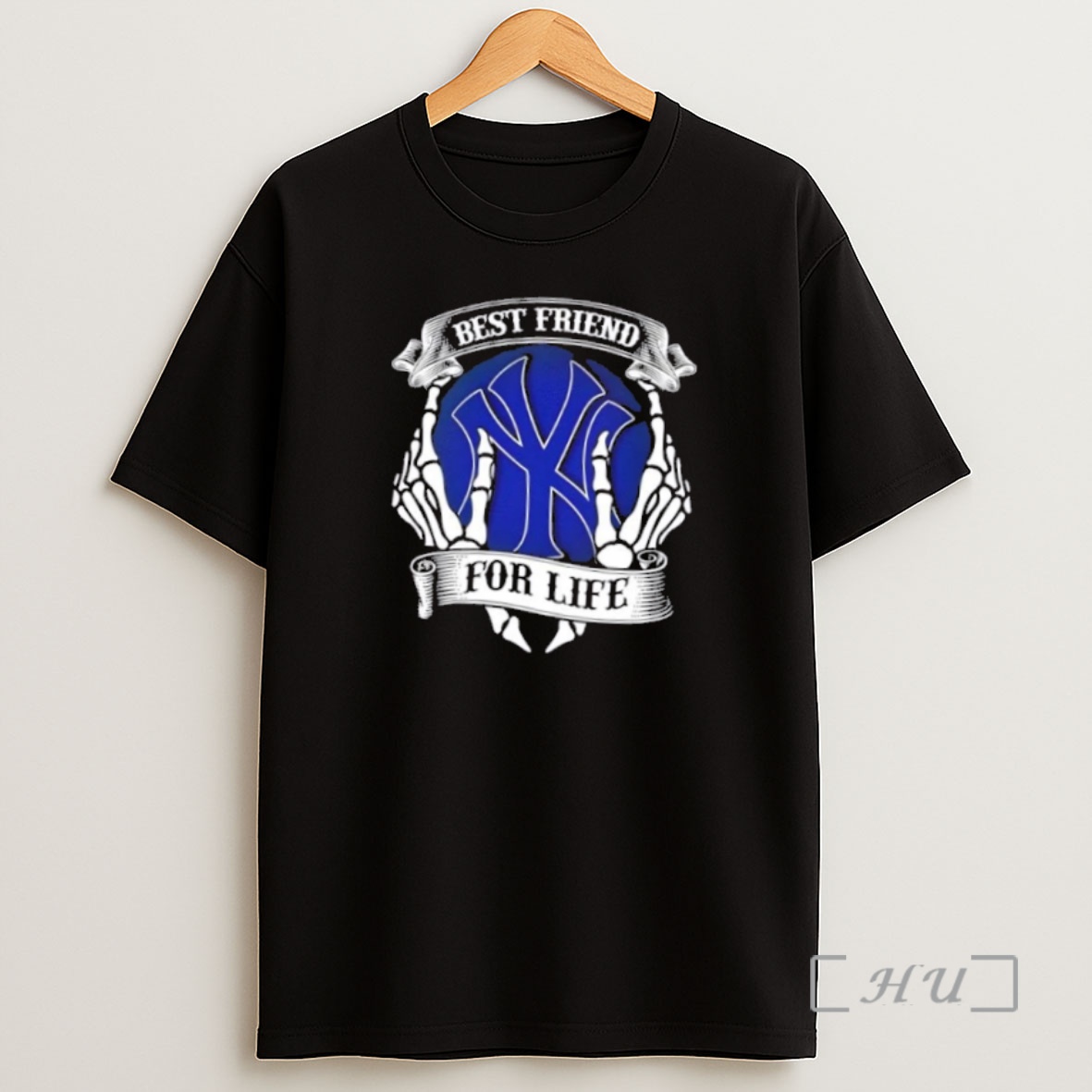 Officials New York Yankees Baseball Best Friend For Life Hands Bones Premium Shirt Sweatshirt Tee