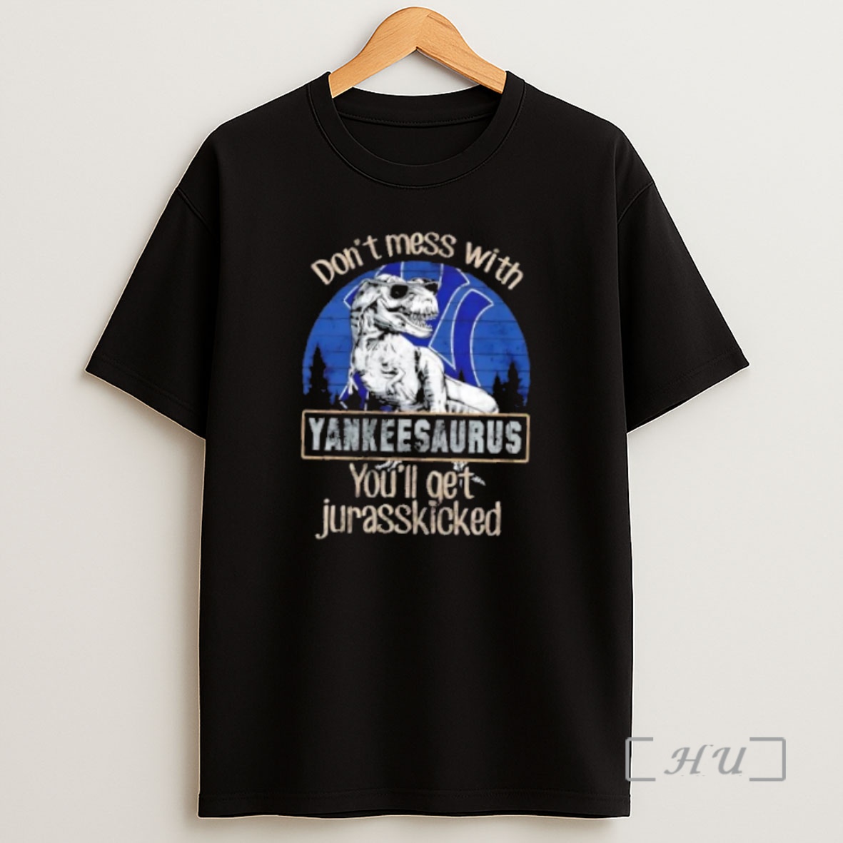 Officials New York Yankees Dont Mess With Yankeesaurus Youll Get Jurasskicked Premium Shirt Sweatshirt Tee