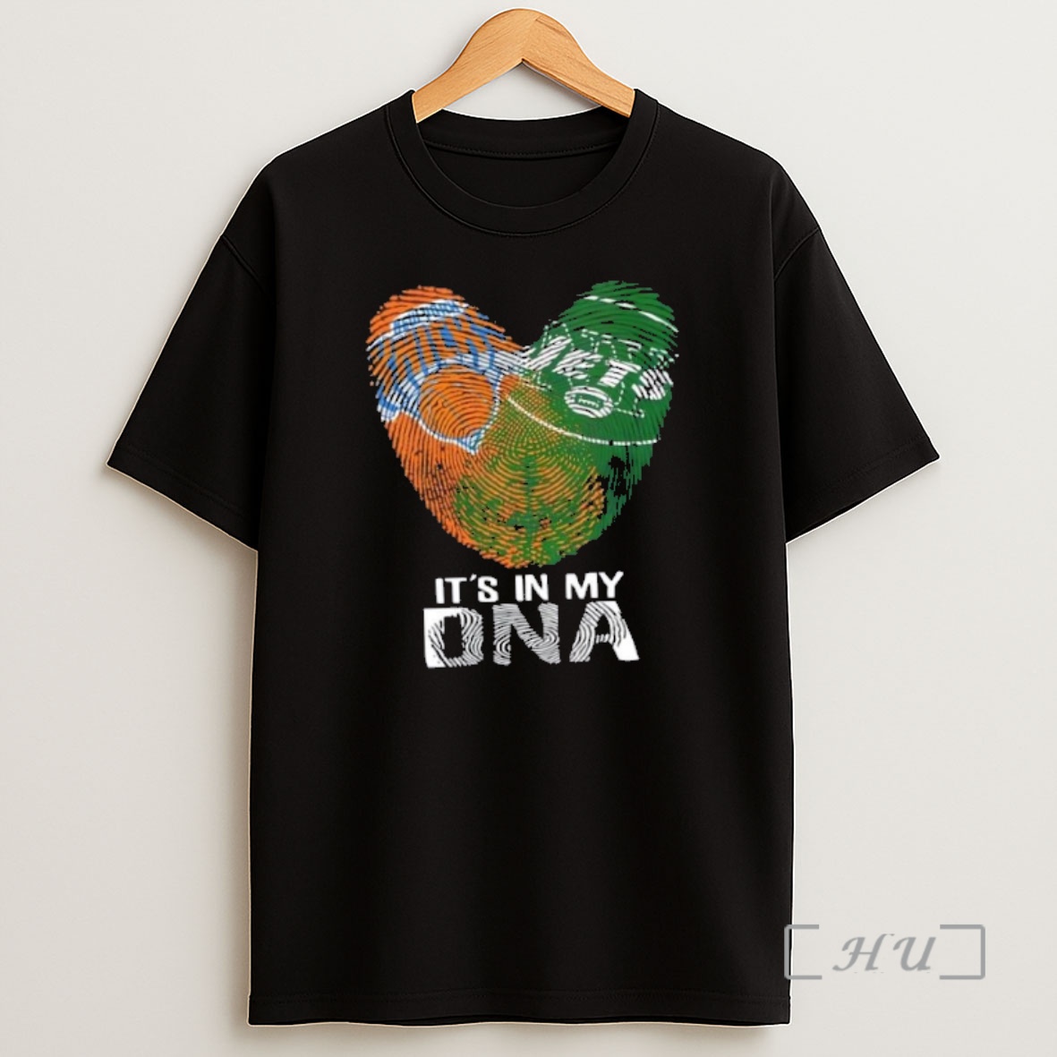 Officials New York City Sports Knicks X Jets Its In My Dna Fingerprint Heart Premium Shirt Sweatshirt Tee